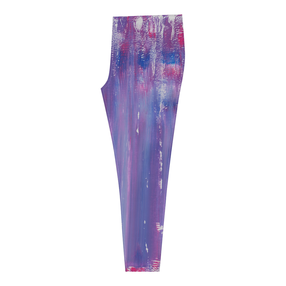 New designers leggings : purple and white edition 2016 Cassandra Women's Leggings (Model L01)