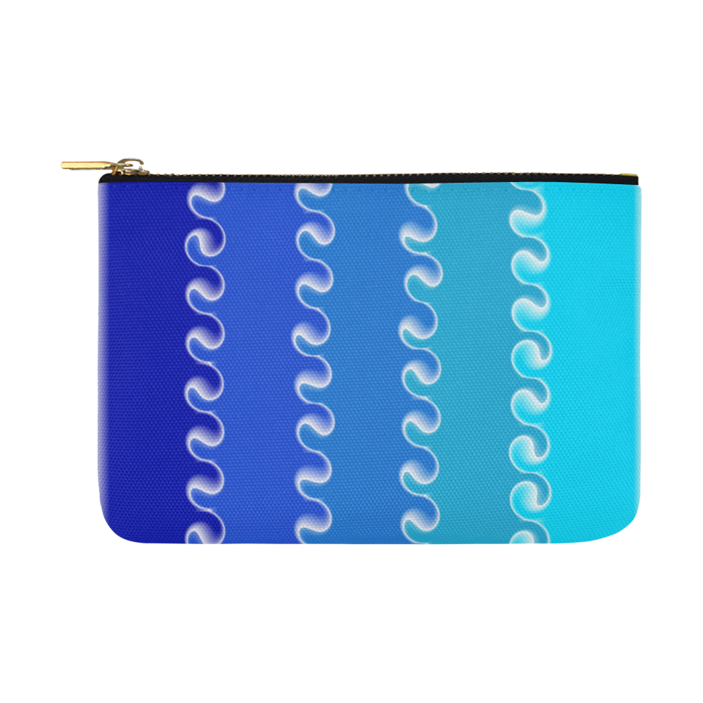blue stripes Carry-All Pouch 12.5''x8.5''