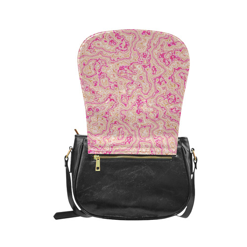 lovely marbled 1116A Classic Saddle Bag/Small (Model 1648)
