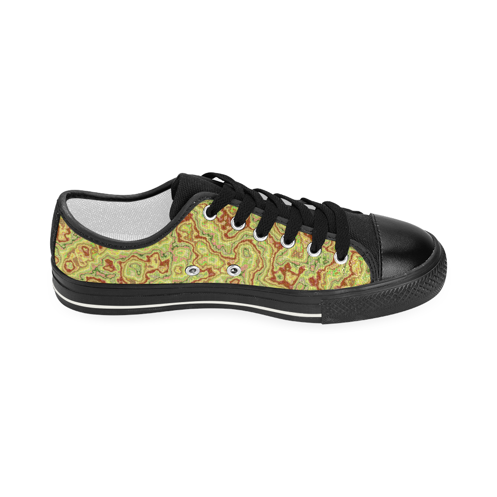 lovely marbled 1116G Women's Classic Canvas Shoes (Model 018)
