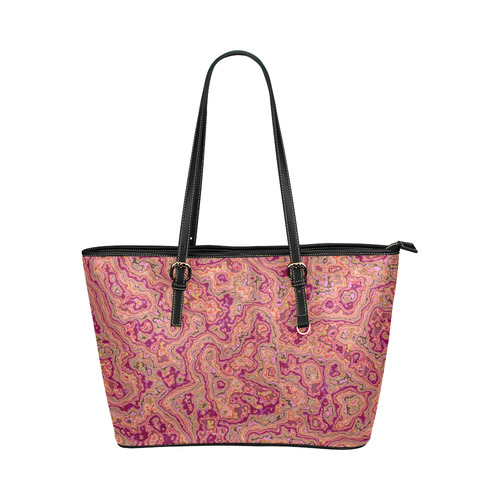 lovely marbled 1116B Leather Tote Bag/Small (Model 1651)