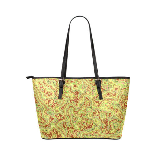 lovely marbled 1116G Leather Tote Bag/Small (Model 1651)