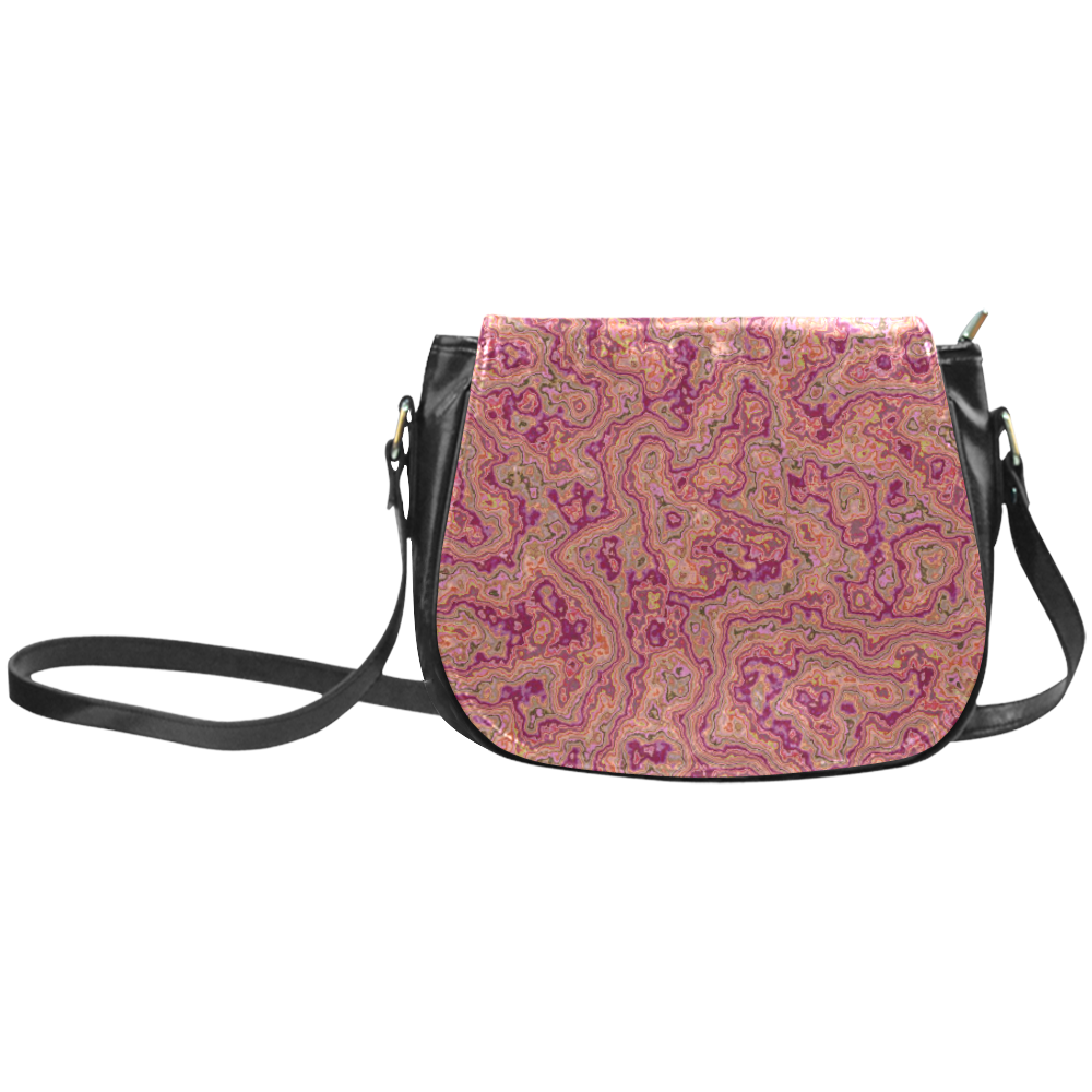lovely marbled 1116B Classic Saddle Bag/Small (Model 1648)