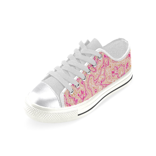 lovely marbled 1116A Women's Classic Canvas Shoes (Model 018)