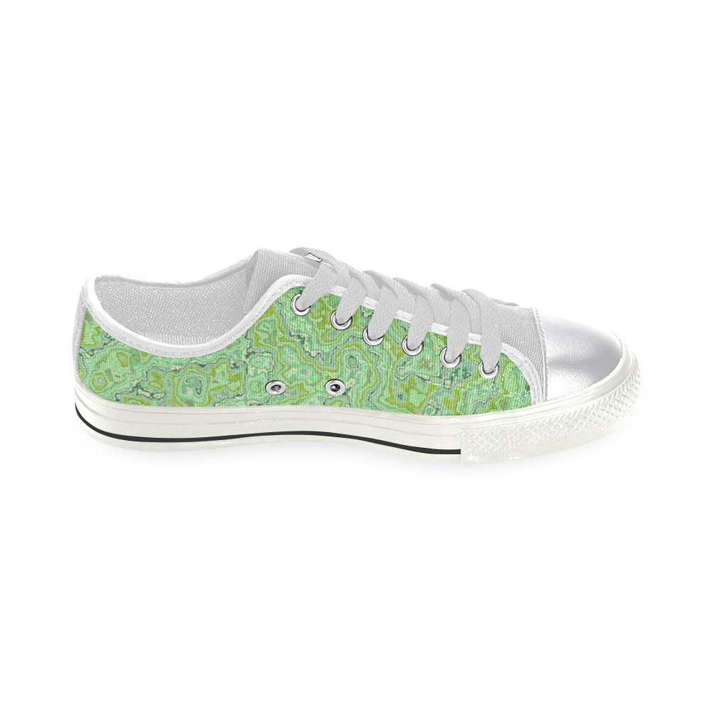 lovely marbled 1116E Women's Classic Canvas Shoes (Model 018)