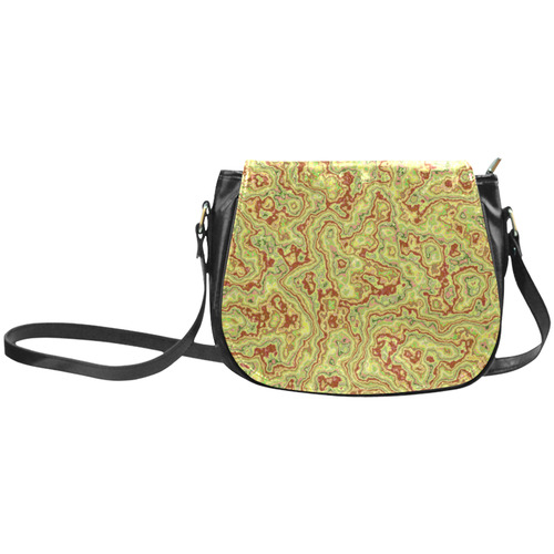 lovely marbled 1116G Classic Saddle Bag/Small (Model 1648)