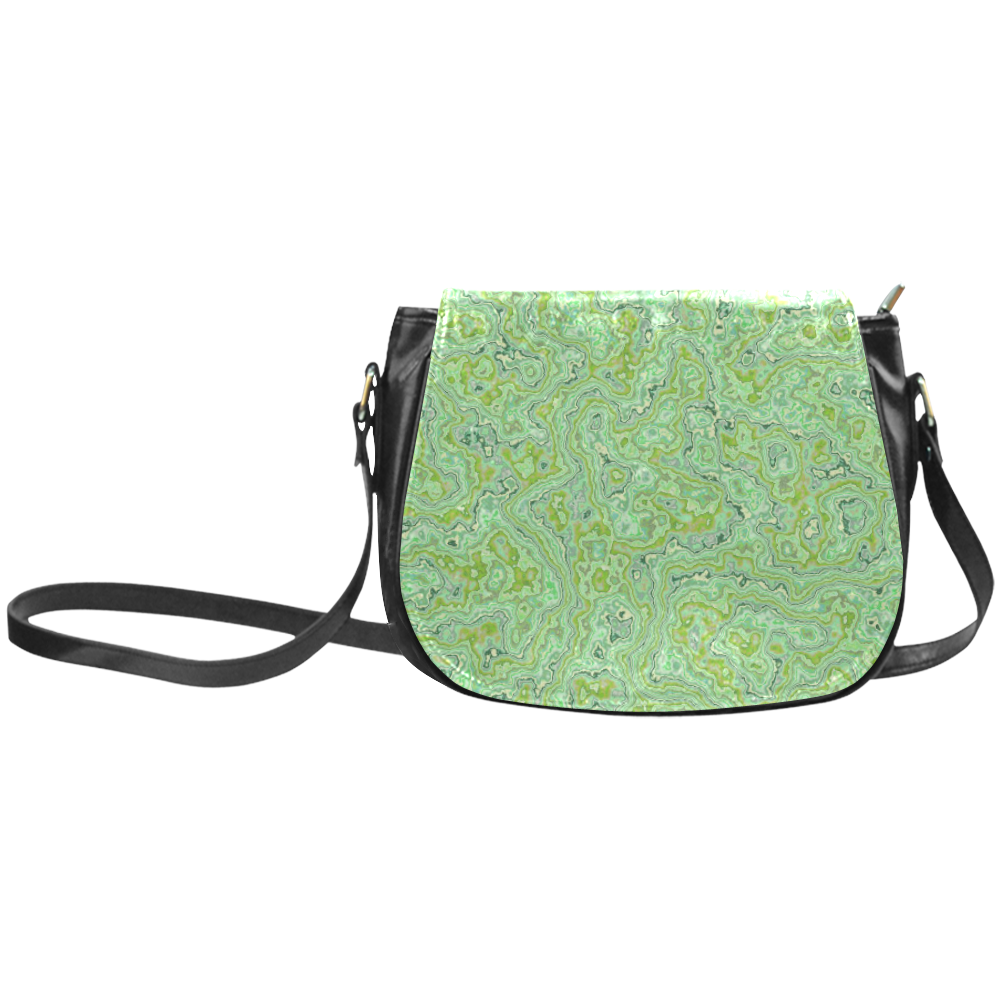 lovely marbled 1116E Classic Saddle Bag/Small (Model 1648)