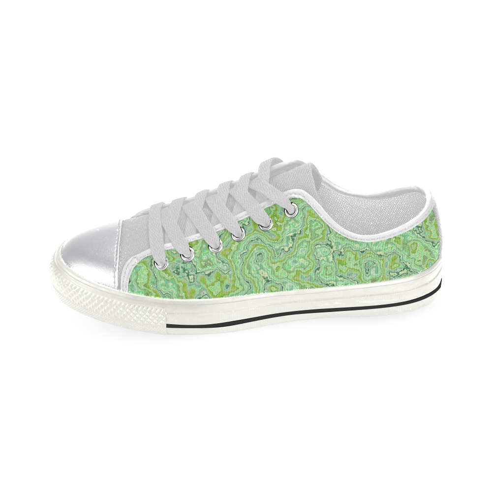 lovely marbled 1116E Women's Classic Canvas Shoes (Model 018)