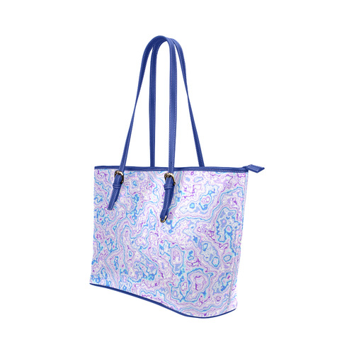 lovely marbled 1116C Leather Tote Bag/Small (Model 1651)