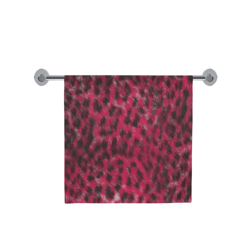 Black and red leopard pattern Bath Towel 30"x56"