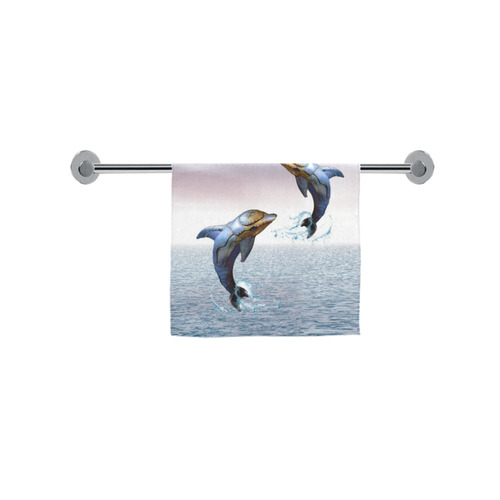 steampunk jumping dolphins Custom Towel 16"x28"