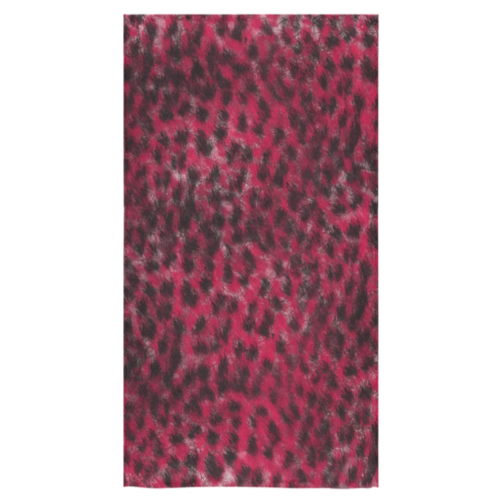 Black and red leopard pattern Bath Towel 30"x56"