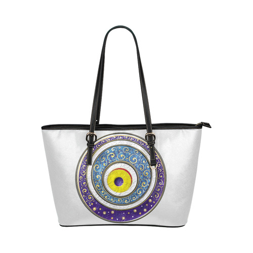 Evil Eye Leather Tote Bag/Small (Model 1651)