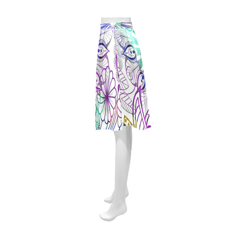 Zentangle Mix 1116A Athena Women's Short Skirt (Model D15)