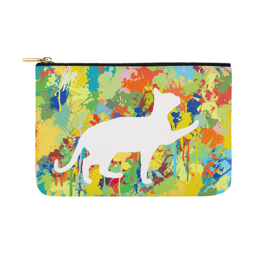 Lovely Cat Colorful Splash Complet Carry-All Pouch 12.5''x8.5''