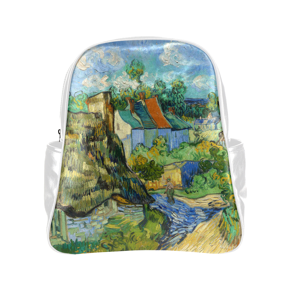 Van Gogh Houses in Auvers Multi-Pockets Backpack (Model 1636)