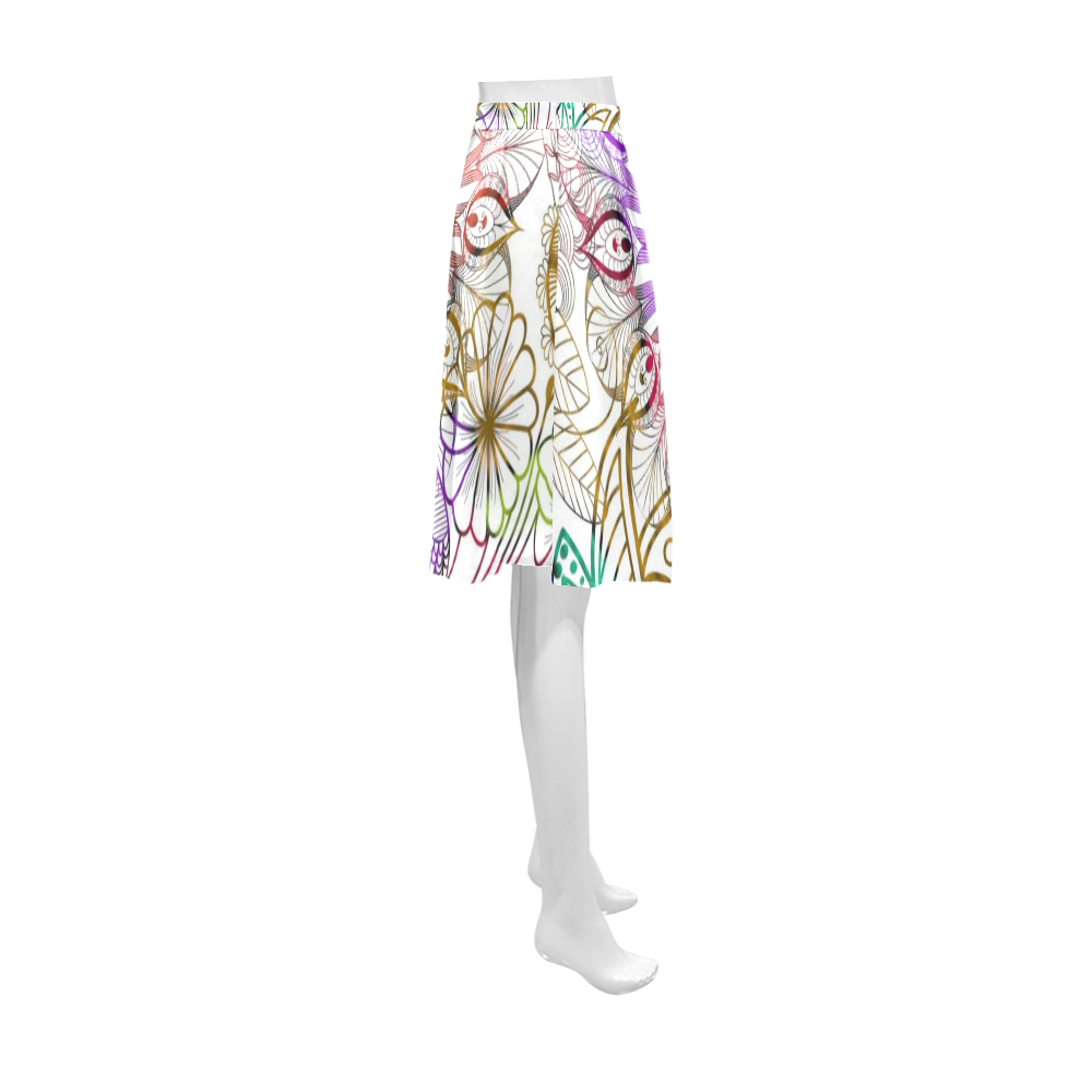 Zentangle Mix 1116B Athena Women's Short Skirt (Model D15)