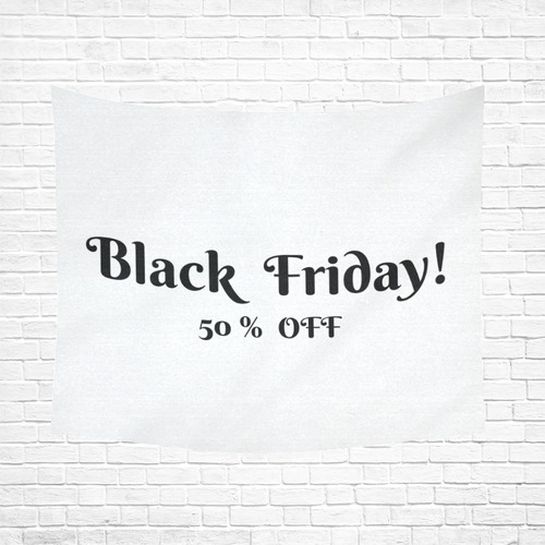 Black Friday! Luxury wall tapestry. New art in shop : black and white Cotton Linen Wall Tapestry 60"x 51"