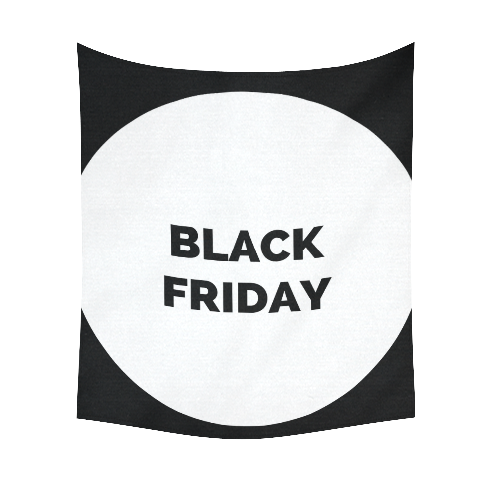 Black friday designers wall tapestry : BLACK AND WHITE Cotton Linen Wall Tapestry 51"x 60"