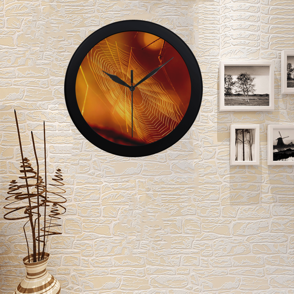 Cobweb Circular Plastic Wall clock