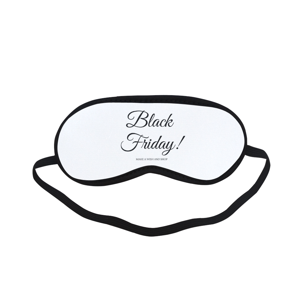 Black friday! Luxury designers eye mask with typography / Black and white Sleeping Mask