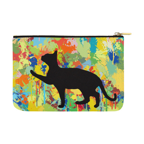 Lovely Cat Colorful Splash Complet Carry-All Pouch 12.5''x8.5''