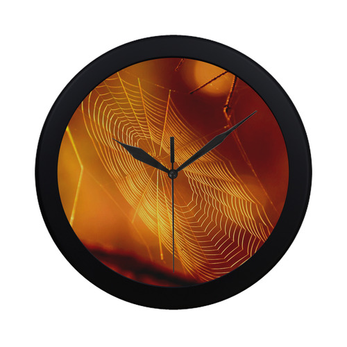 Cobweb Circular Plastic Wall clock