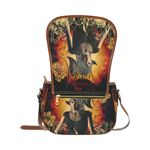 Wonderful dark fairy Saddle Bag/Small (Model 1649) Full Customization