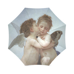 Bouguereau First Kiss Cupid Psyche Foldable Umbrella (Model U01)