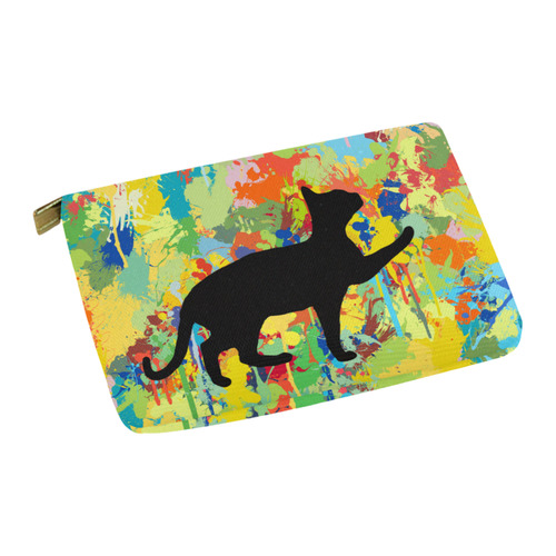 Lovely Cat Colorful Splash Complet Carry-All Pouch 12.5''x8.5''