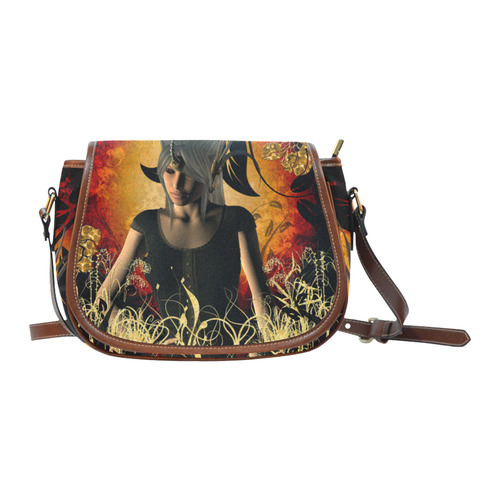 Wonderful dark fairy Saddle Bag/Small (Model 1649) Full Customization