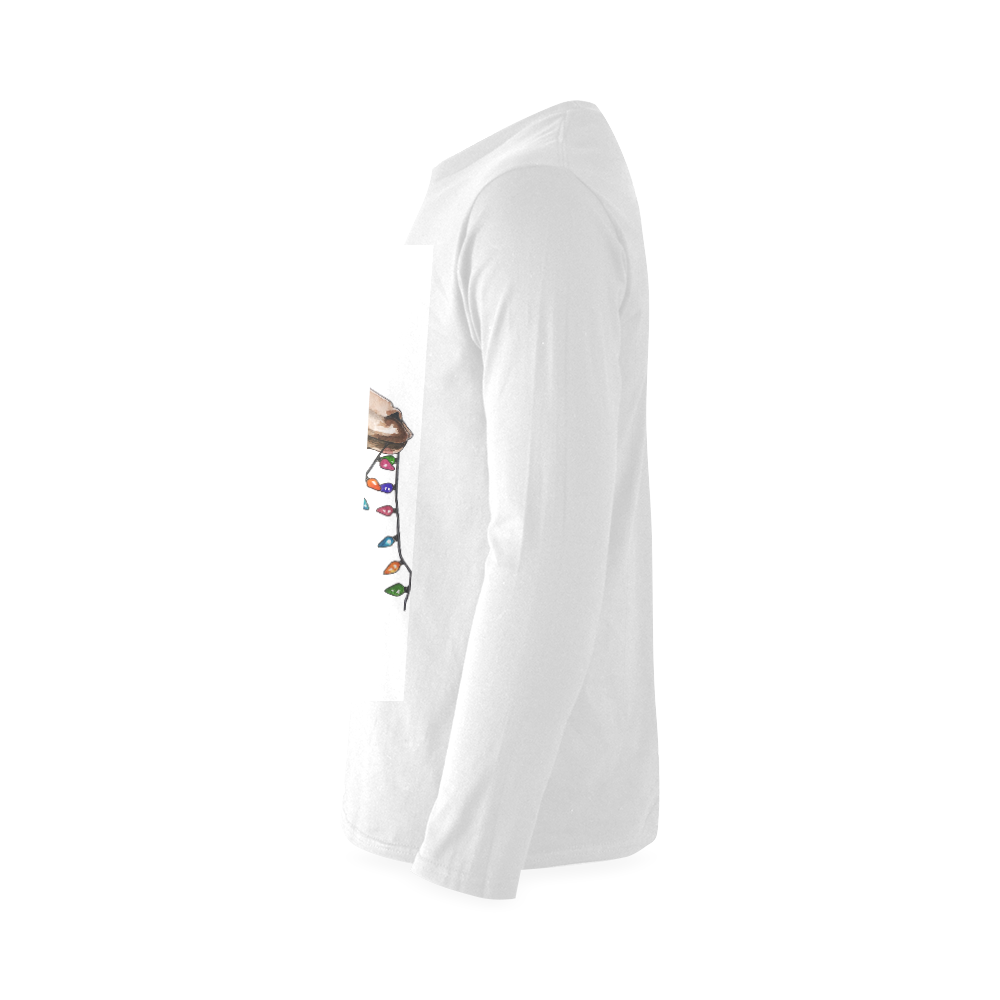 cheerful lama Sunny Men's T-shirt (long-sleeve) (Model T08)