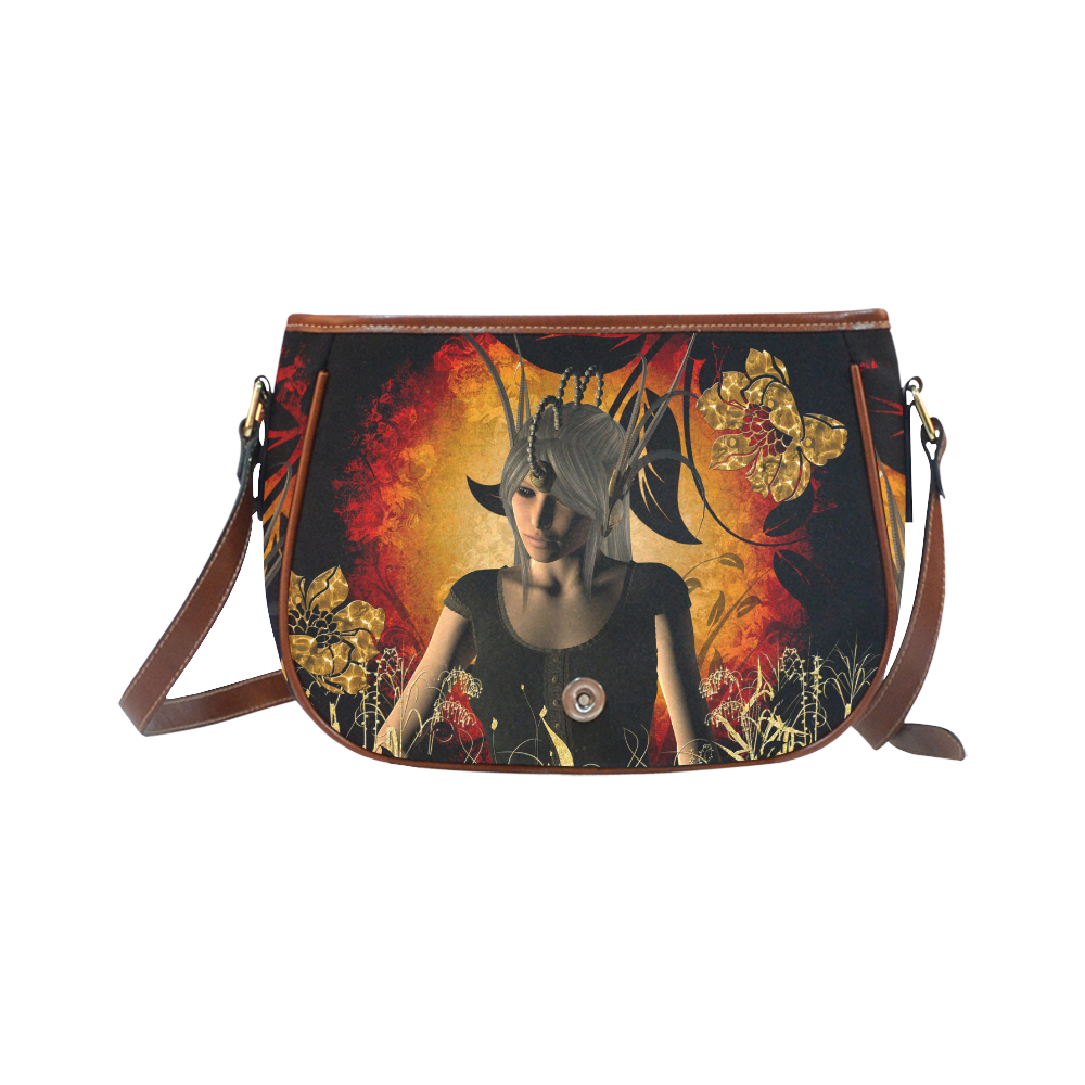 Wonderful dark fairy Saddle Bag/Small (Model 1649) Full Customization