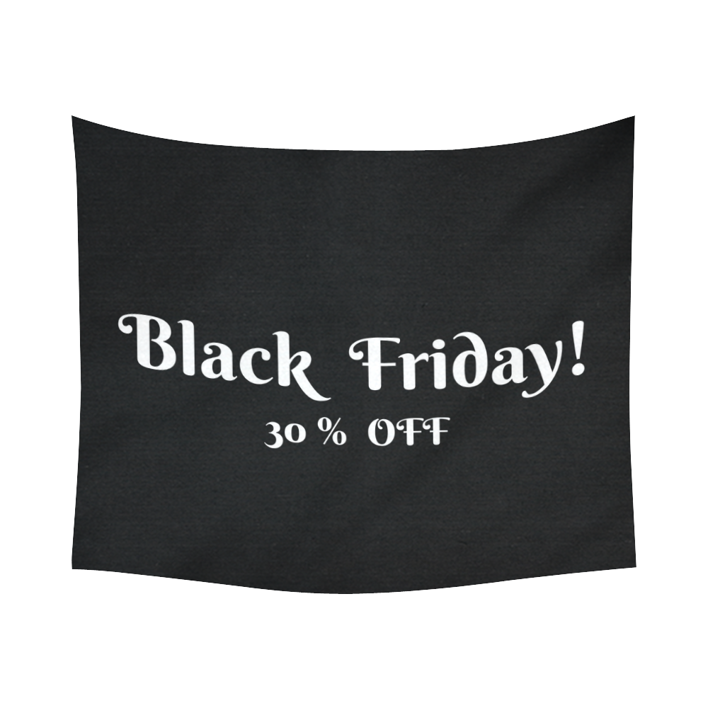 Black friday sale : Wall tapestry in black and white. New typography art in Shop Cotton Linen Wall Tapestry 60"x 51"