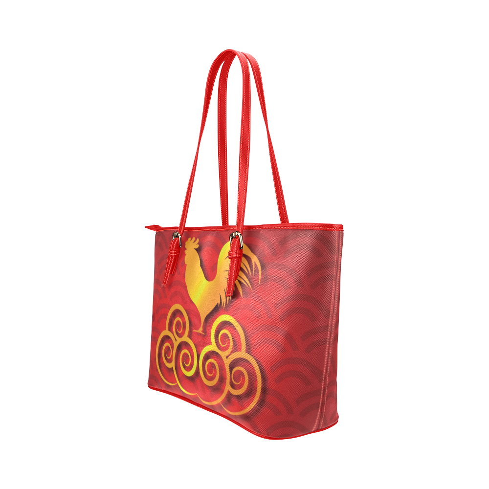 Year of the Rooster Leather Tote Bag/Large (Model 1651)
