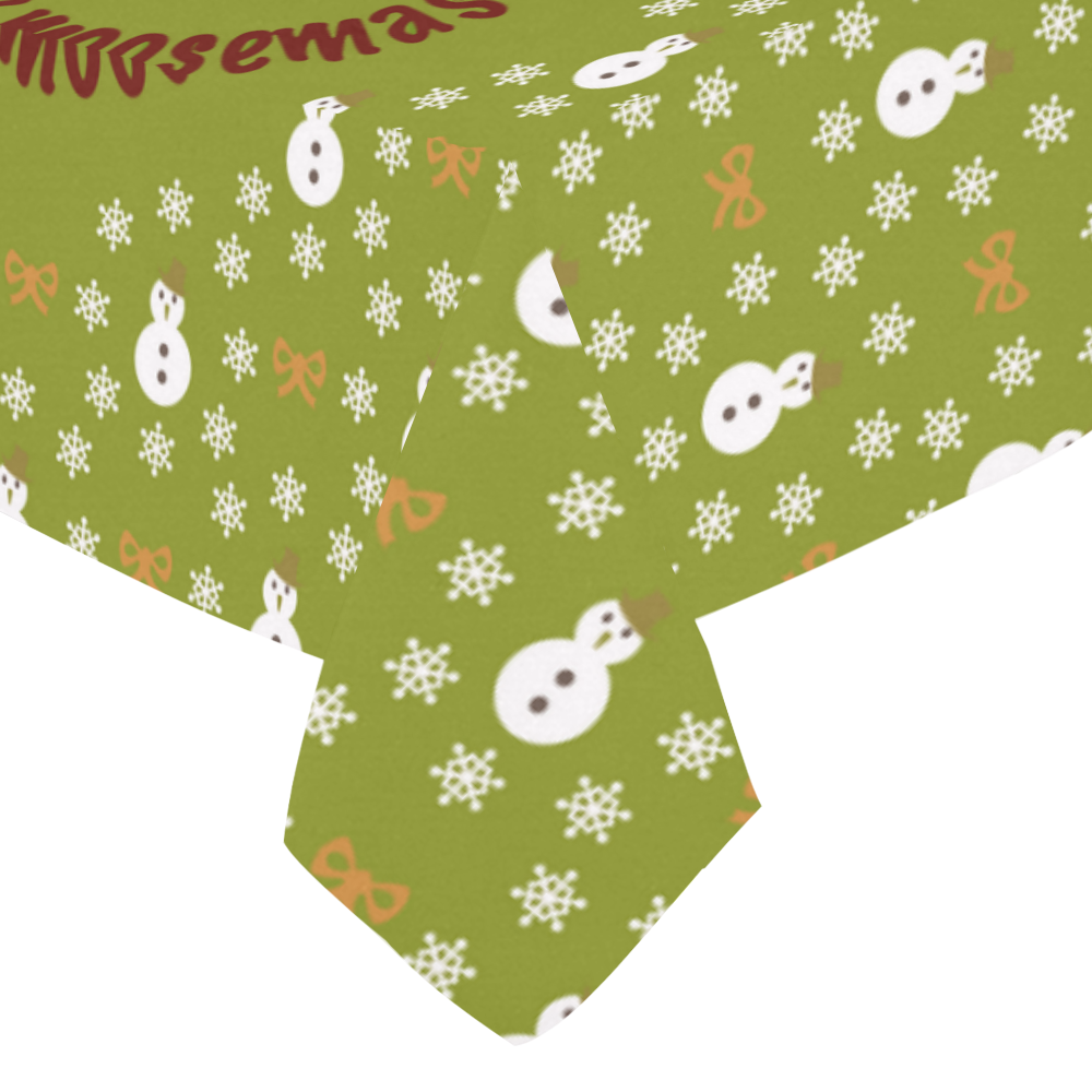 Merry Moosemas Cotton Linen Tablecloth 52"x 70"