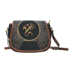 Amazing dragon on a button Saddle Bag/Small (Model 1649) Full Customization