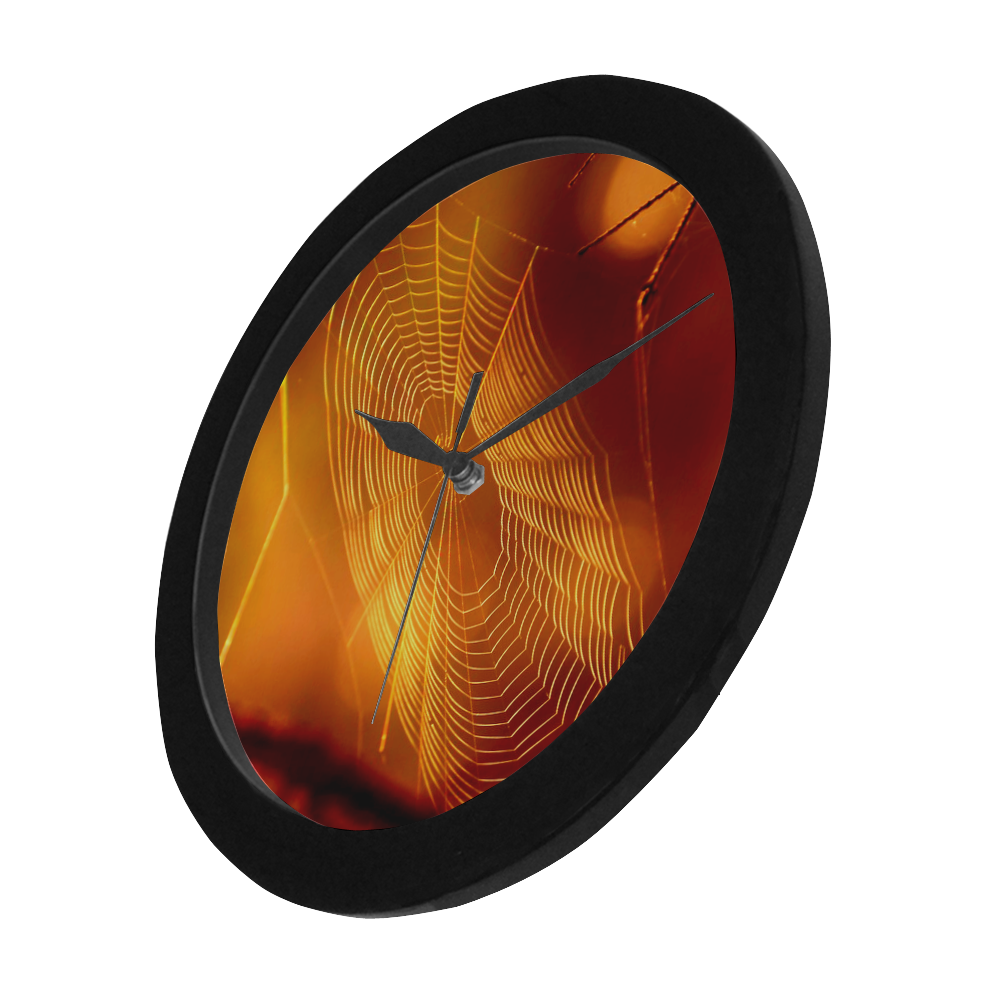 Cobweb Circular Plastic Wall clock