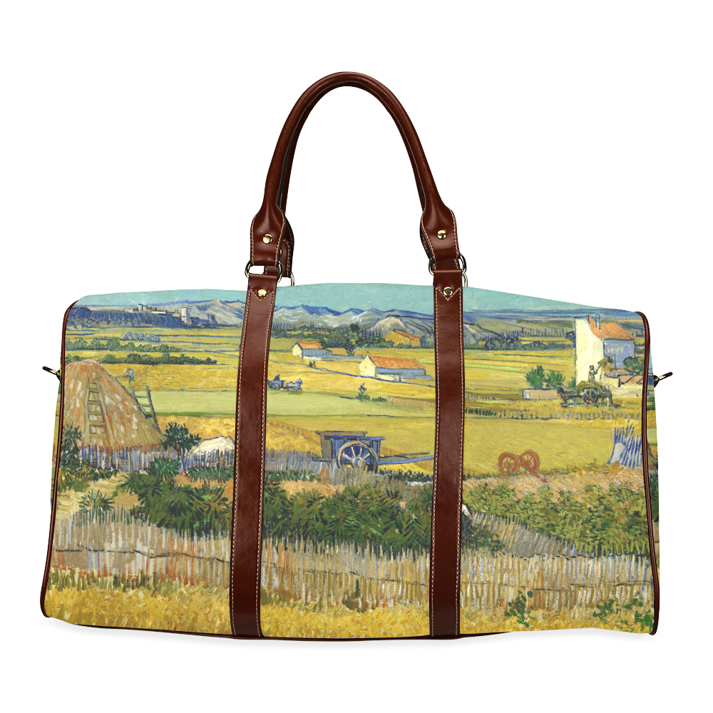 Van Gogh Harvest at La Crau Waterproof Travel Bag/Large (Model 1639)