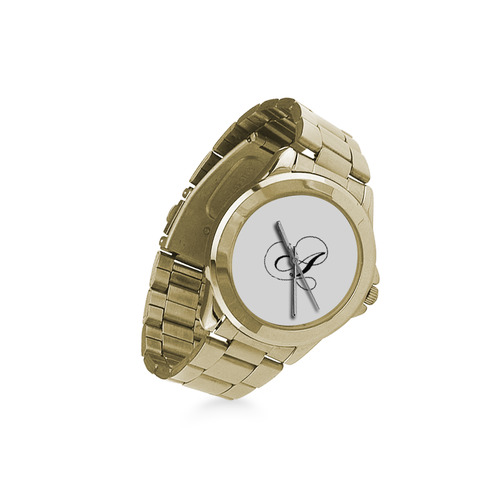 Letter A Classic Black - Jera Nour Custom Gilt Watch(Model 101)