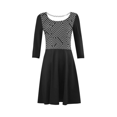 Original fashion Luxury black dress : with Creative pattern. Elegant ...