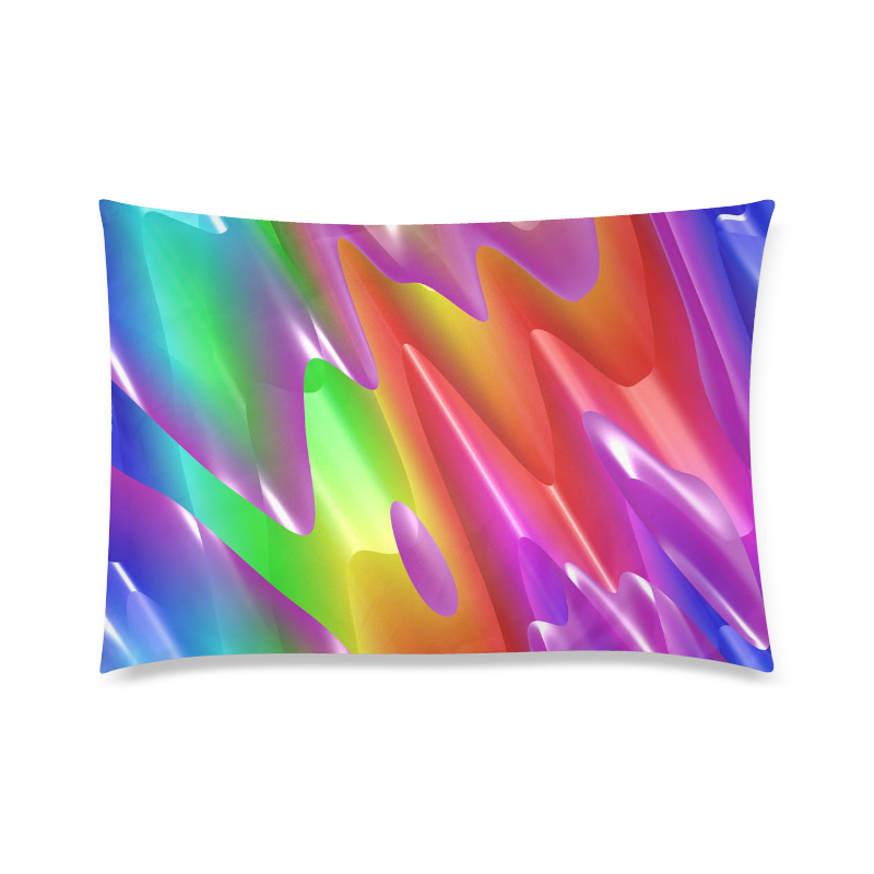 rainbow dance B Custom Zippered Pillow Case 20"x30"(Twin Sides)