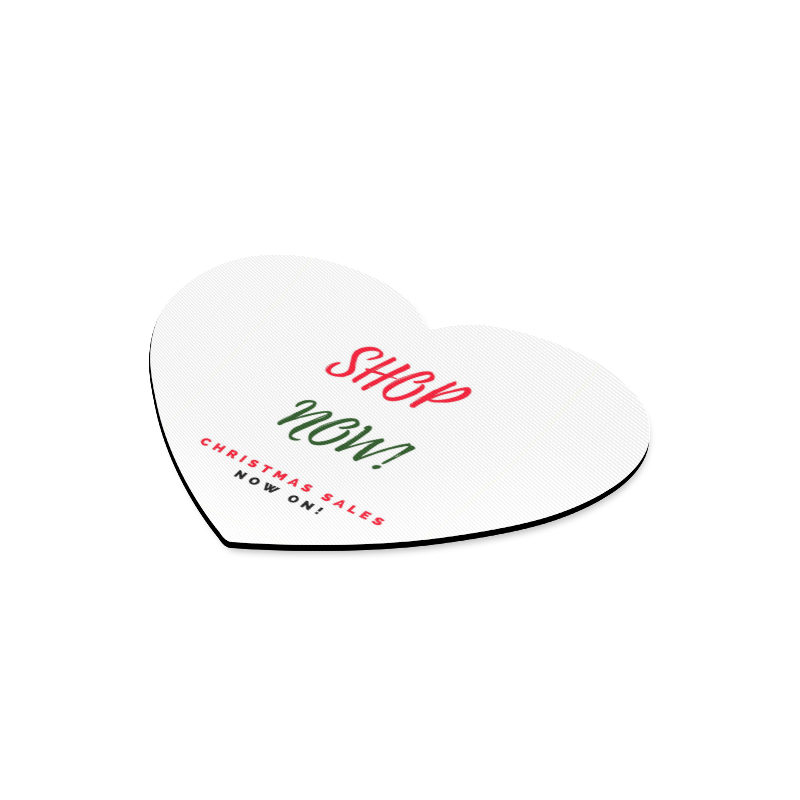 Original christmas Gift with : SHOP NOW! Old vintage typography Heart-shaped Mousepad