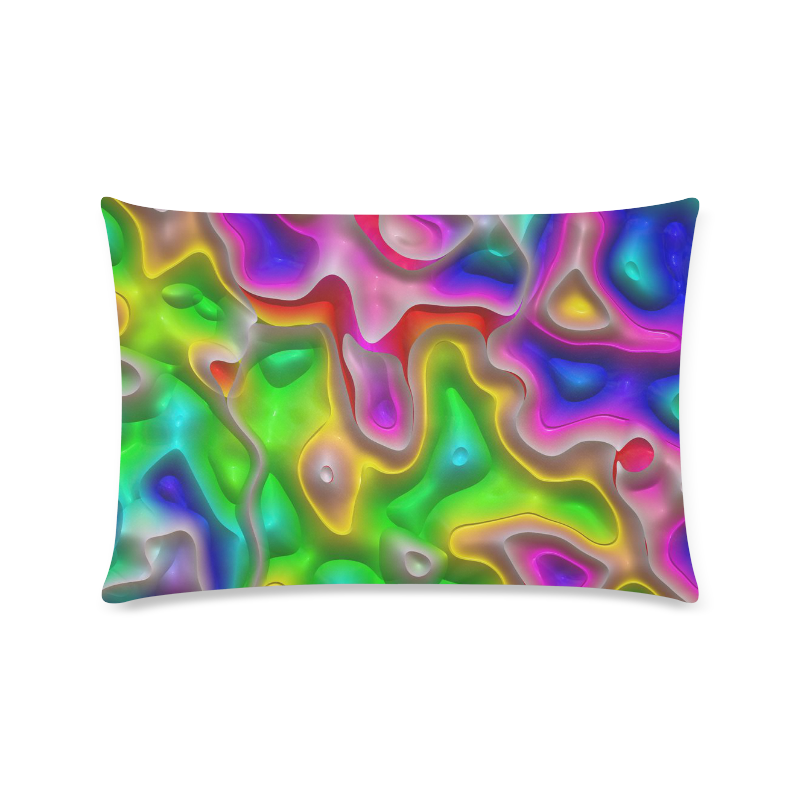 rainbow dance C Custom Rectangle Pillow Case 16"x24" (one side)
