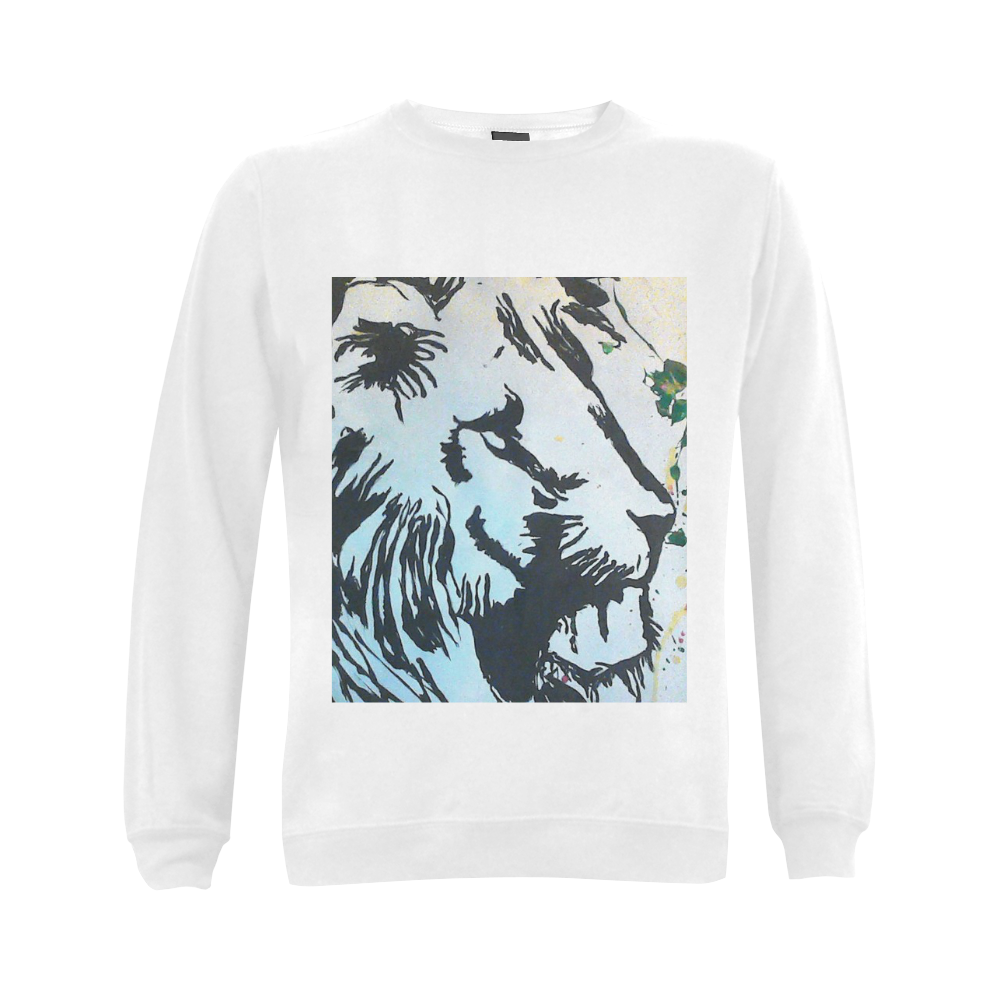 Rasta Tiger Gildan Crewneck Sweatshirt(NEW) (Model H01)