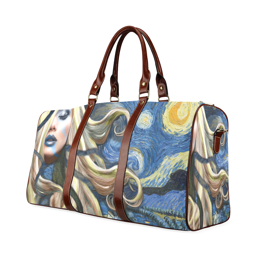 Starry Night Waterproof Travel Bag/Large (Model 1639)