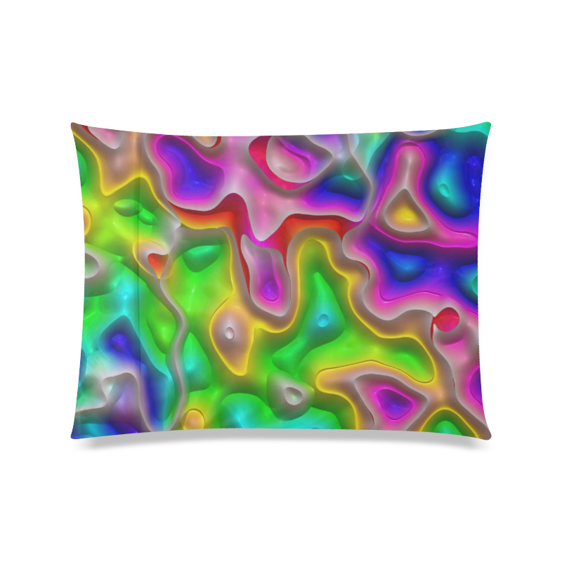 rainbow dance C Custom Zippered Pillow Case 20"x26"(Twin Sides)