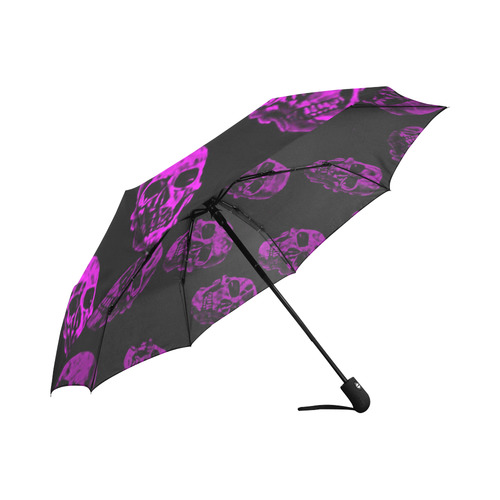 purple skulls Auto-Foldable Umbrella (Model U04)