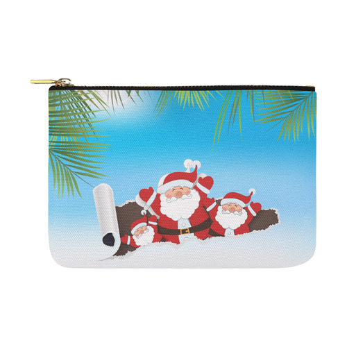 tropical Santa Carry-All Pouch 12.5''x8.5''