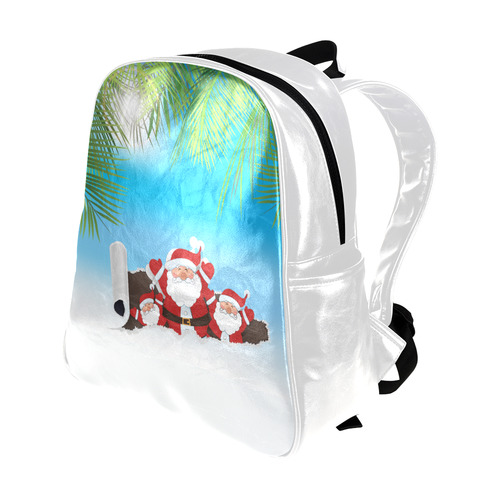 Tropical Santa Multi-Pockets Backpack (Model 1636)